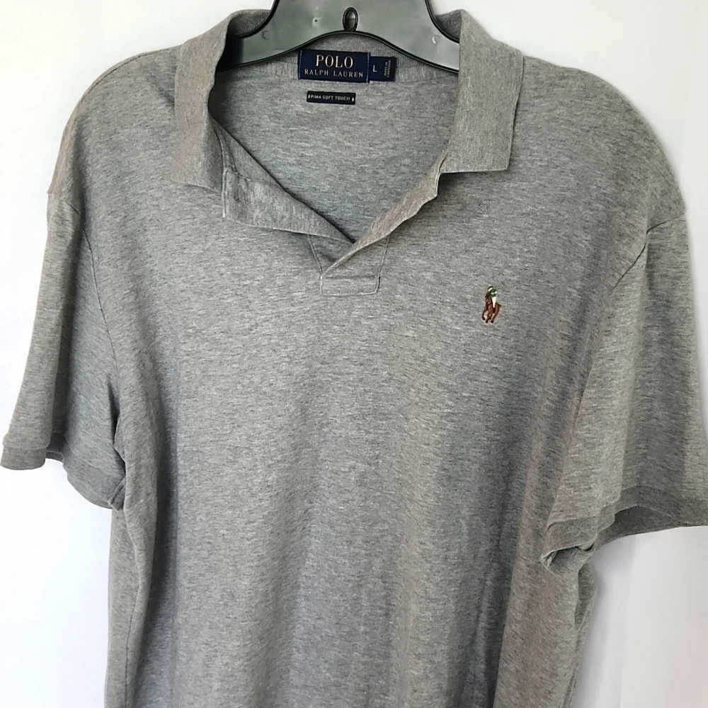 Polo Ralph Lauren Size Small  Men's Button Up polo gray. - Picture 2 of 11
